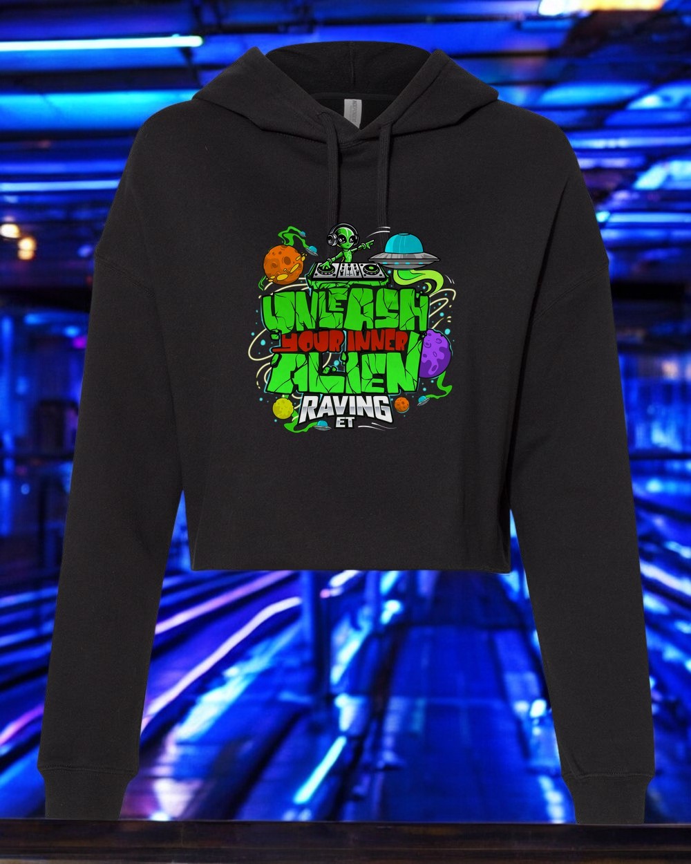 π½ Inner Alien Cropped Hoodie β Beam Up Your Style Game πβ¨(F)