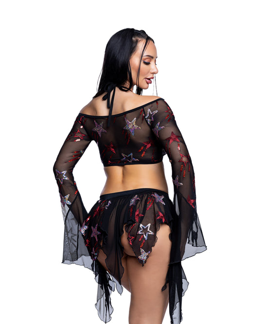 Sequin Butterfly Top & Skirt Set - view 2