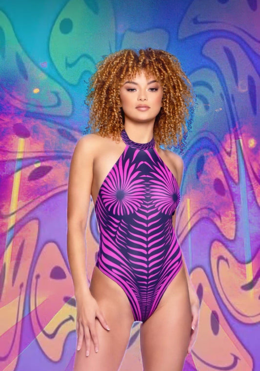 Hypnotic Swirl Sleeveless Romper - view 2