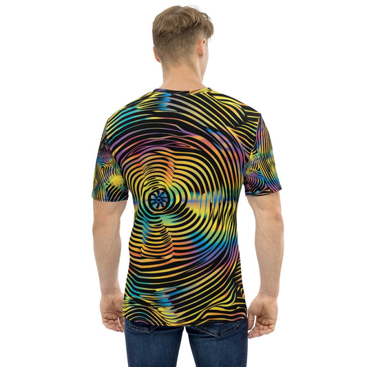 Vibrant Trippy Abstract Men's Rave T-shirt