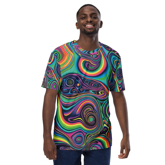 Vibrant Trippy Abstract T-Shirt for EDM Lovers