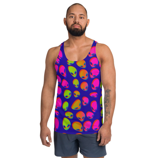 Neon Alien Blast Unisex Tank Top