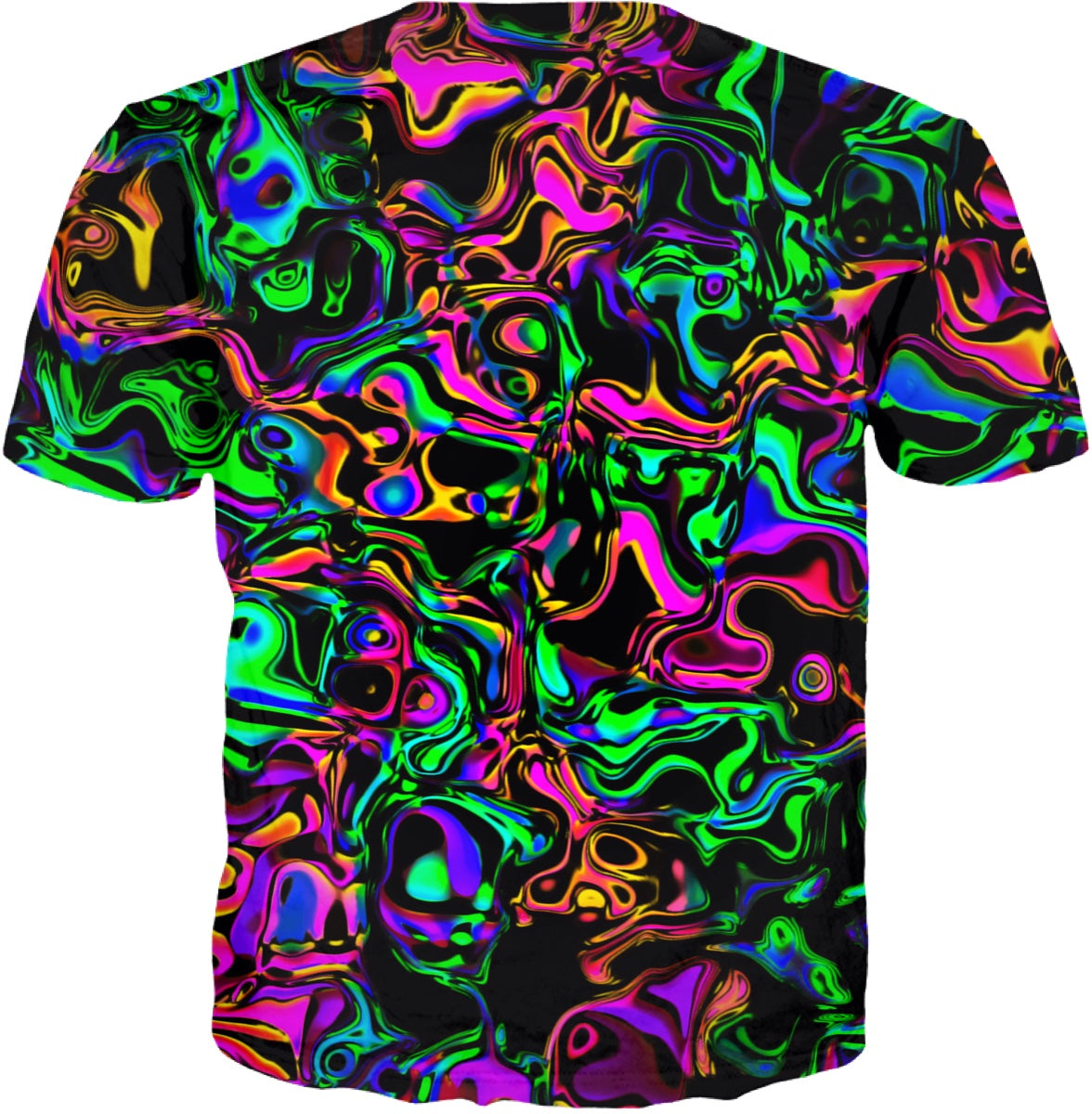 Iridescent Oil Slick Warped Fractal T-Shirt