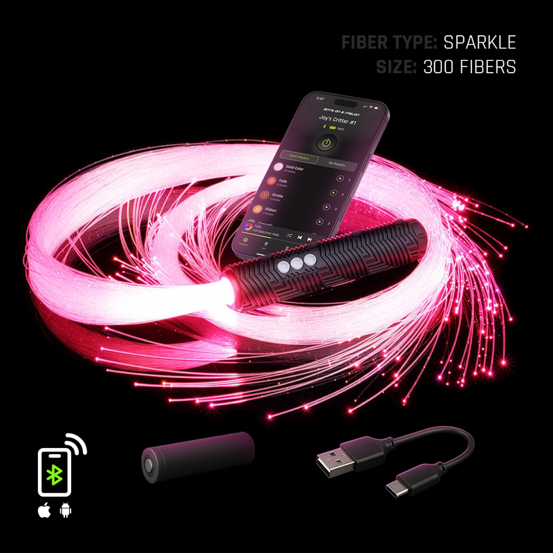 BitWhip Fiber Optic Whip (LED Flow Prop)