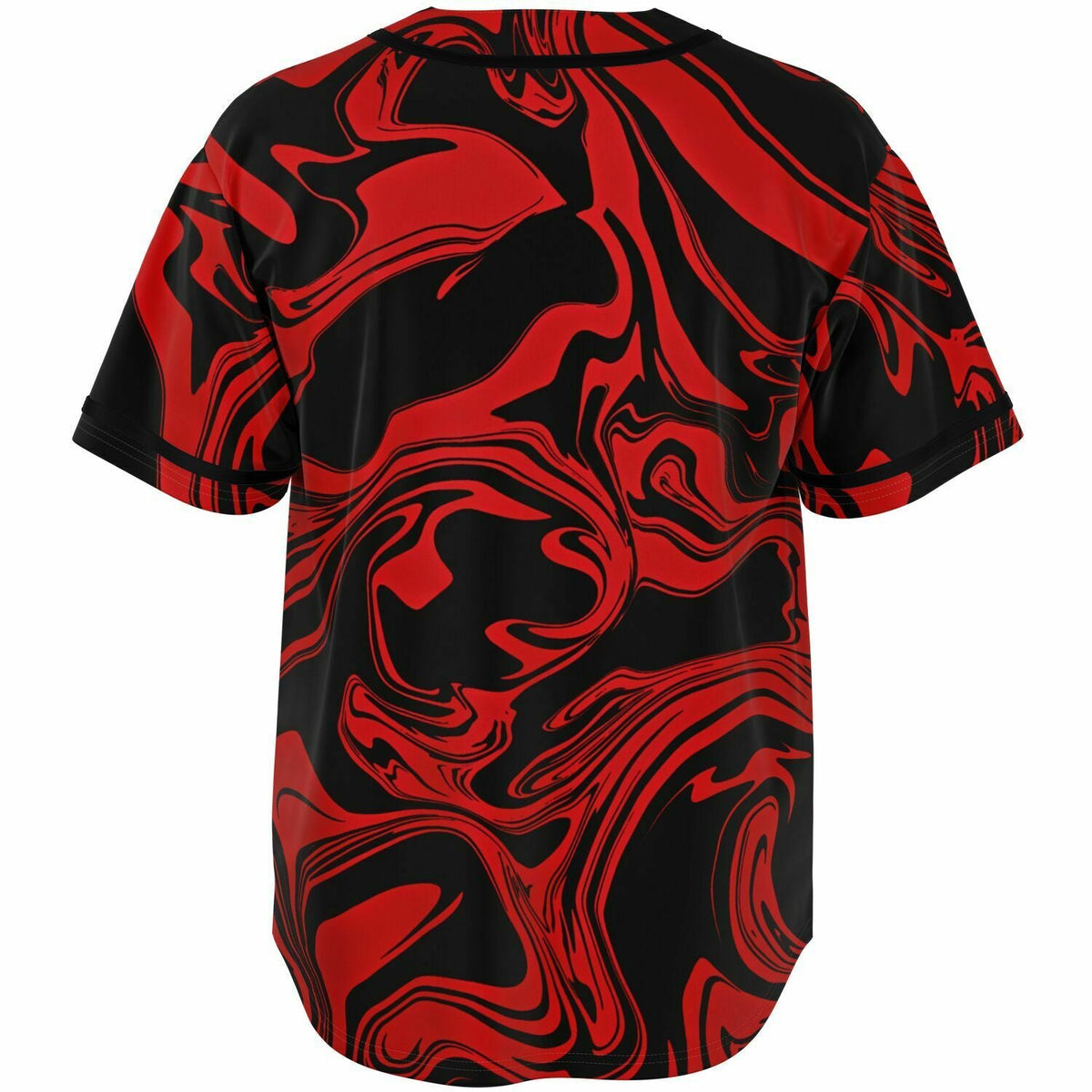Red and Black Slime Oil Spill Baseball Jersey