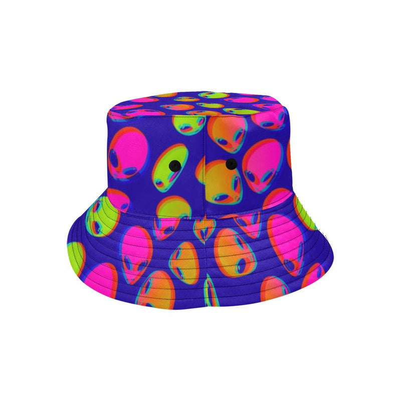 Neon Alien Blast Bucket Hat | UV Blacklight Reactive