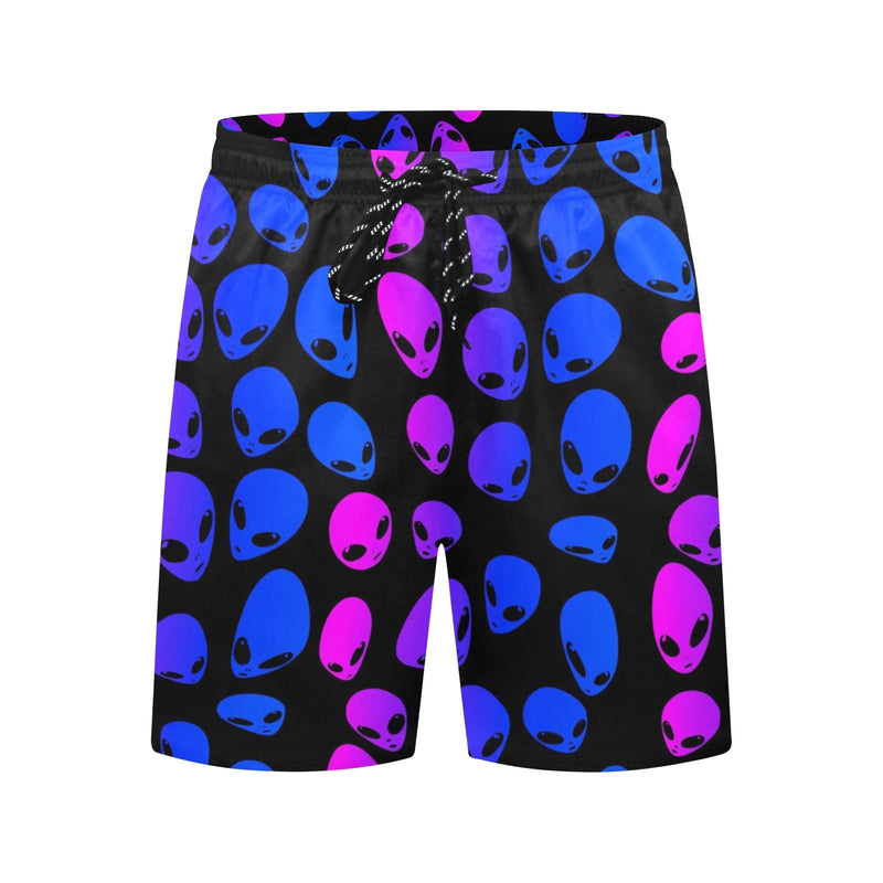 Pink and Blue Alien Ombre Swim Shorts