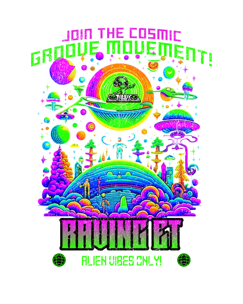 👽 Alien Groove Tee – Join the Cosmic Groove Movement! (F)