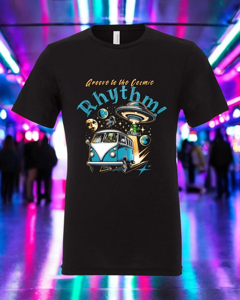 🎵Cosmic Rhythm Tee – Feel the Beat, Wear the Vibe 🌀🔥(F)