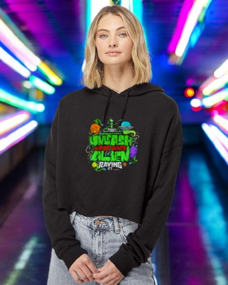 👽 Inner Alien Cropped Hoodie – Beam Up Your Style Game 🚀✨(F)