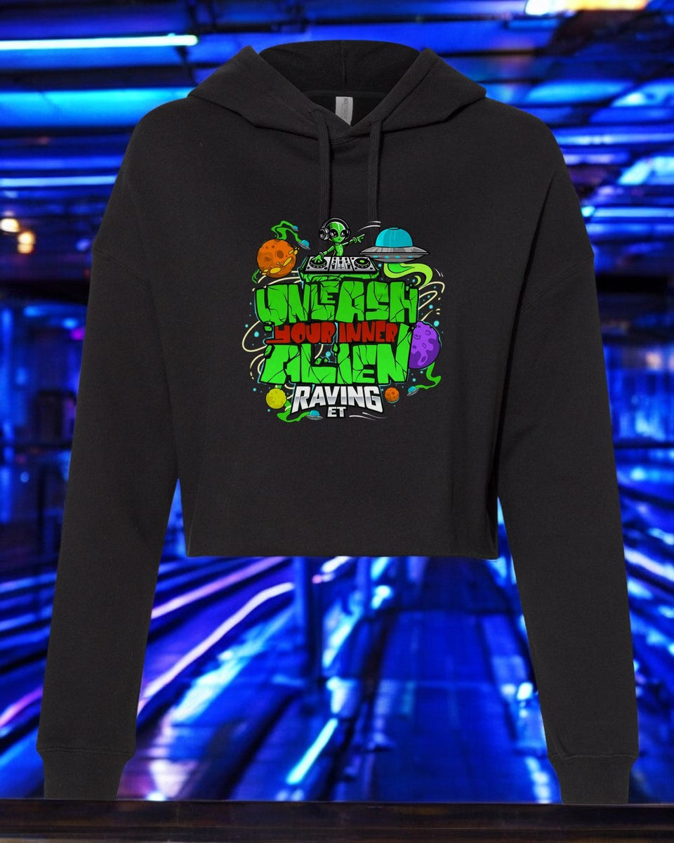 👽 Inner Alien Cropped Hoodie – Beam Up Your Style Game 🚀✨(F)