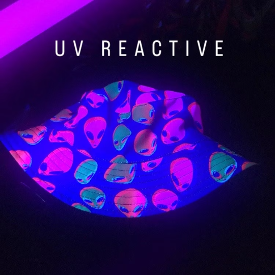 Neon Alien Blast Bucket Hat | UV Blacklight Reactive