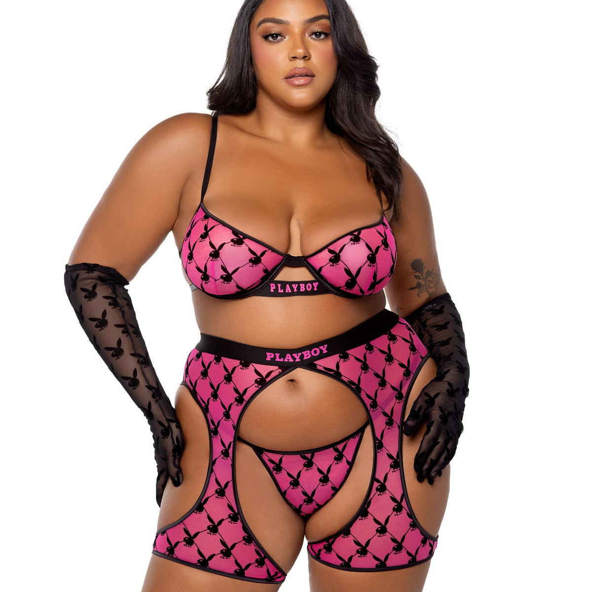 Playboy Flocked Bunny Chaps