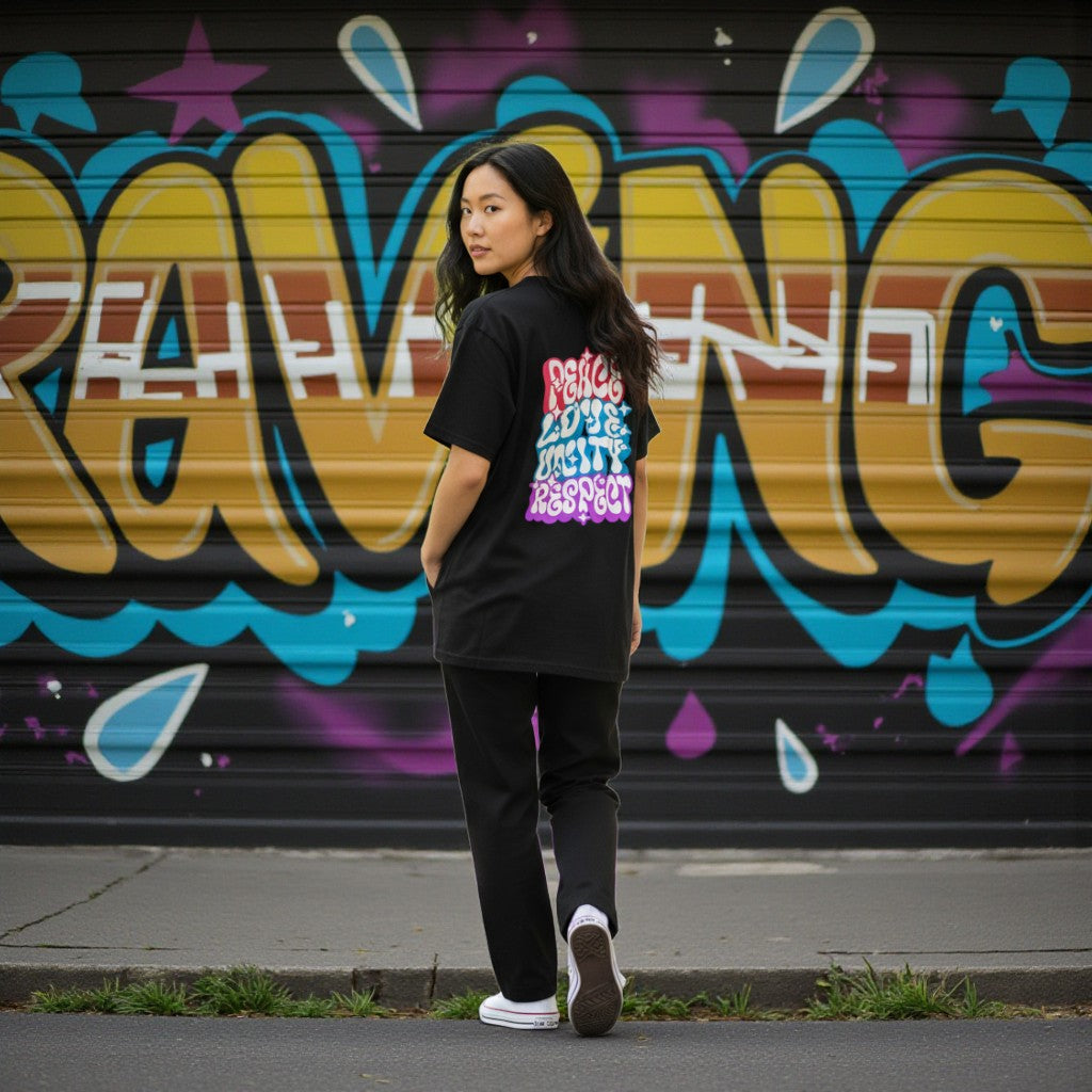 🌈 PLUR Tee – Wear the Vibe, Live the Message ✌️💖(F)