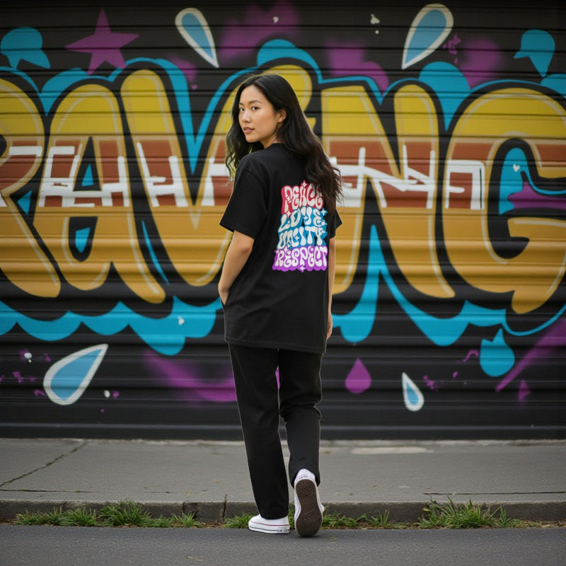 🌈 PLUR Tee – Wear the Vibe, Live the Message ✌️💖(F)