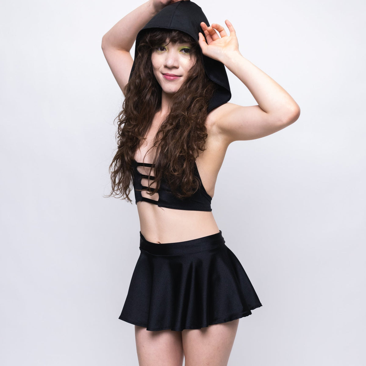 Strap Halter Top with Hood