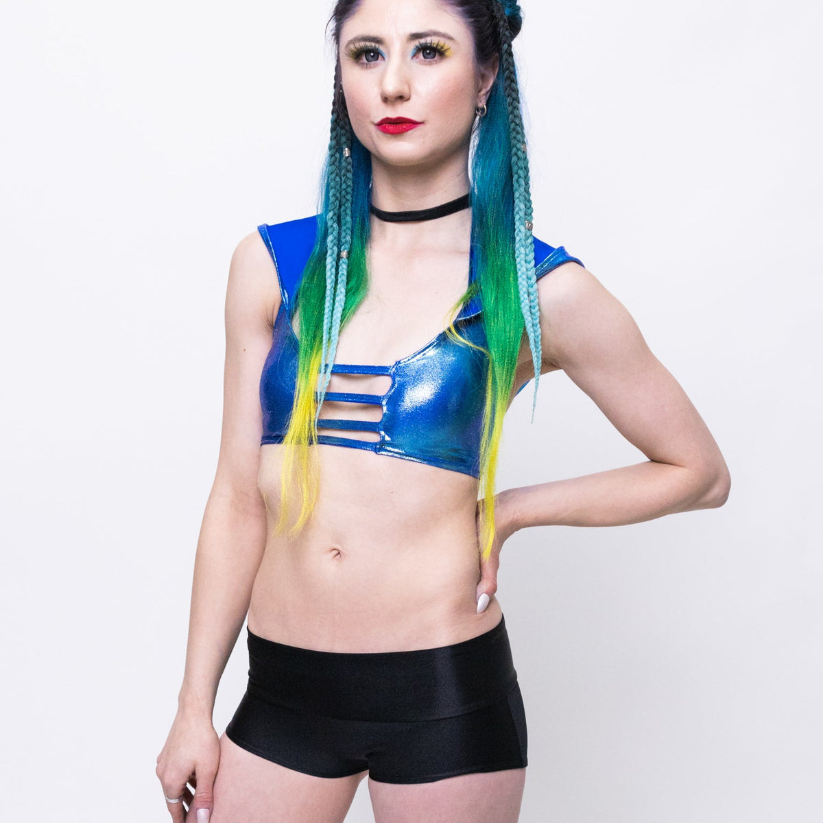 Strap Halter Top with Hood