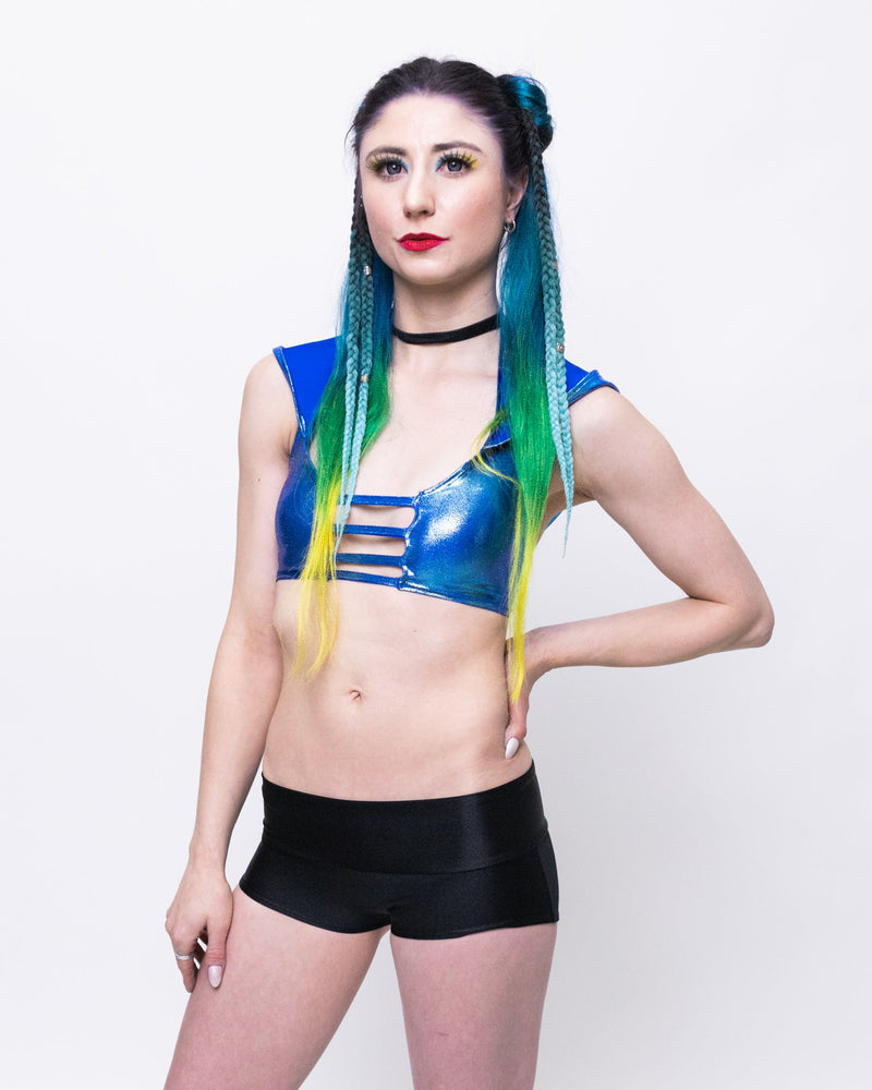 Strap Halter Top with Hood