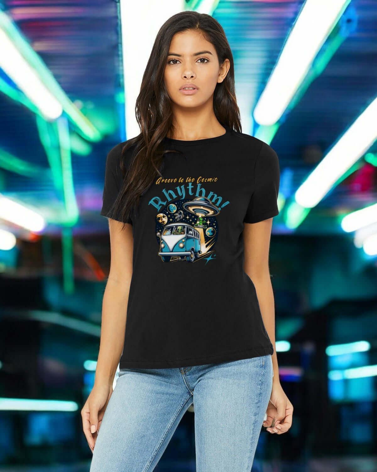 🎵Cosmic Rhythm Tee – Feel the Beat, Wear the Vibe 🌀🔥(F)