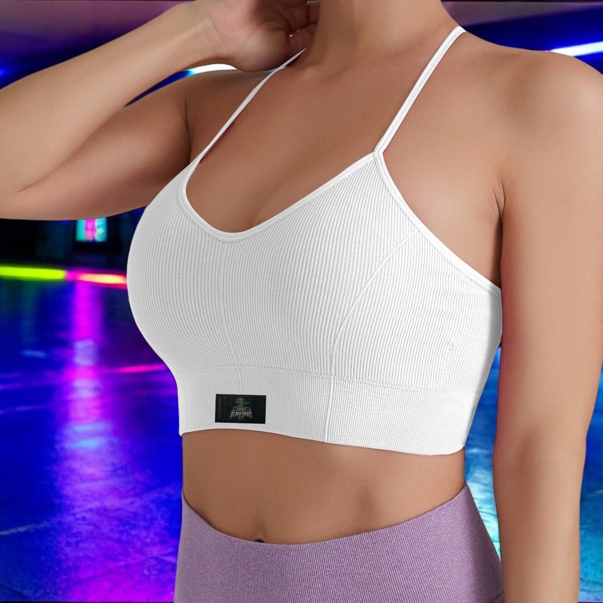 💫 Cross Back Rib Padded Sports Bra: Built for Beats, Not Basic Moves 💥👽