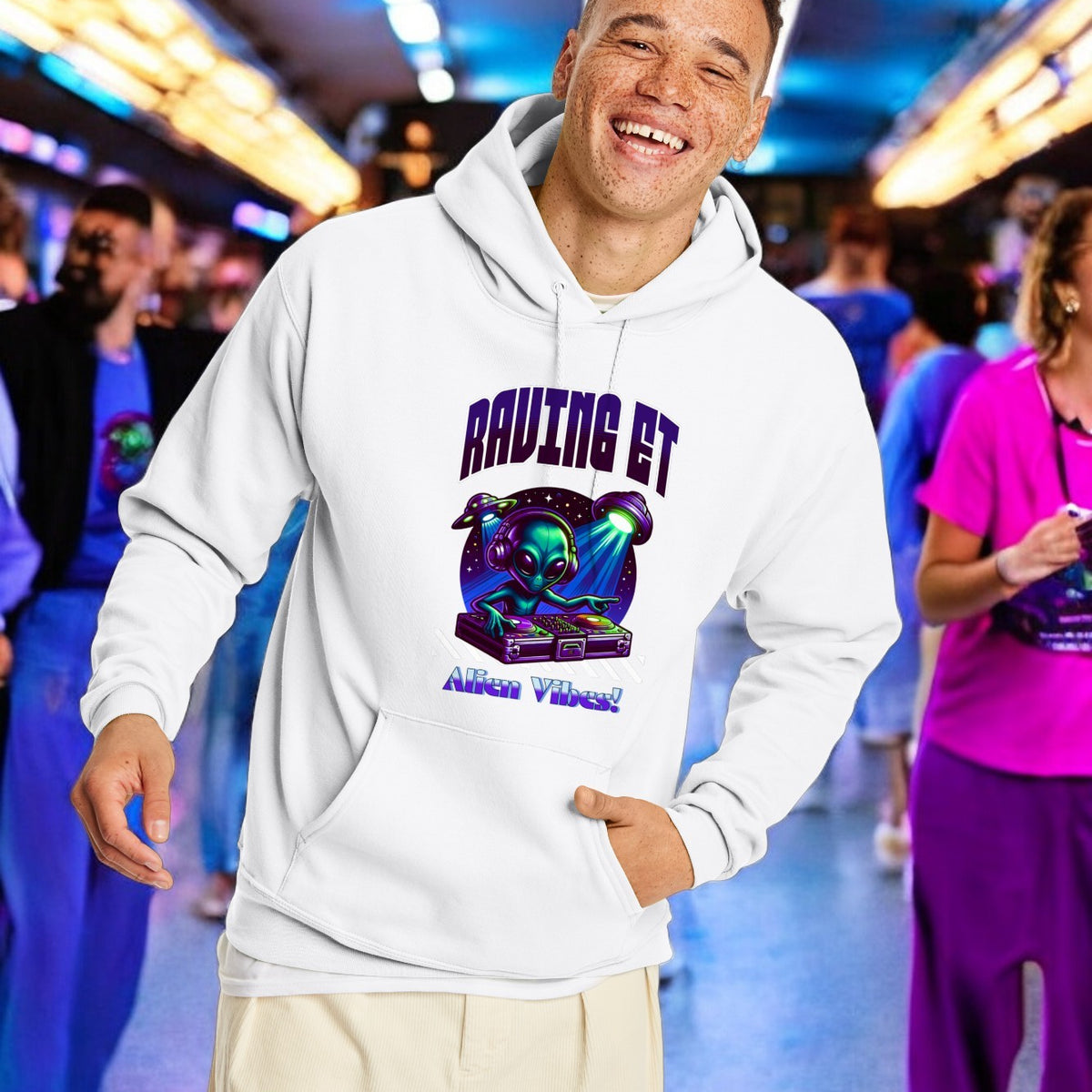 👽Alien Party Hoodie: Drop Bass, Not Temperature 🛸🔥