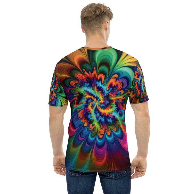 Vibrant Tie-Dye Men's T-Shirt for EDM Festivals