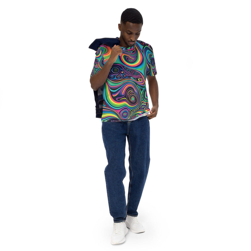 Vibrant Trippy Abstract T-Shirt for EDM Lovers