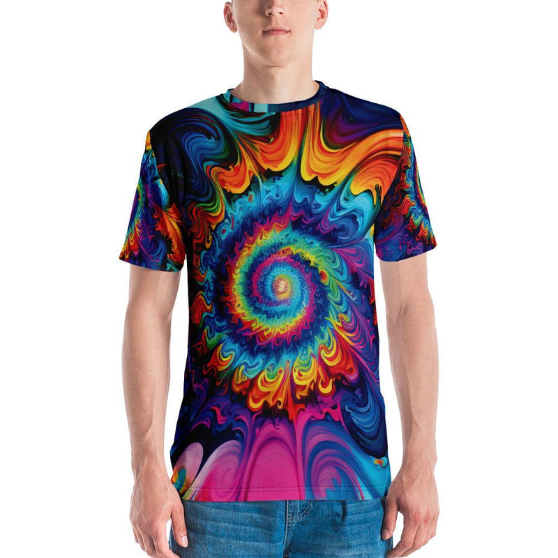 Vibrant Tie-Dye Men's T-Shirt for Music Lovers