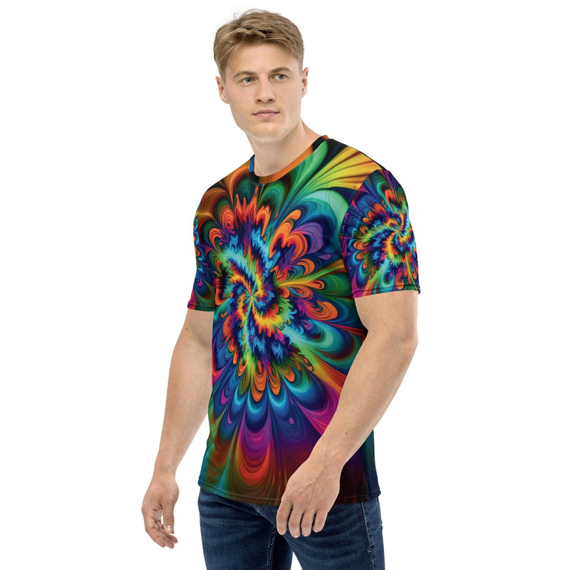 Vibrant Tie-Dye Men's T-Shirt for EDM Festivals