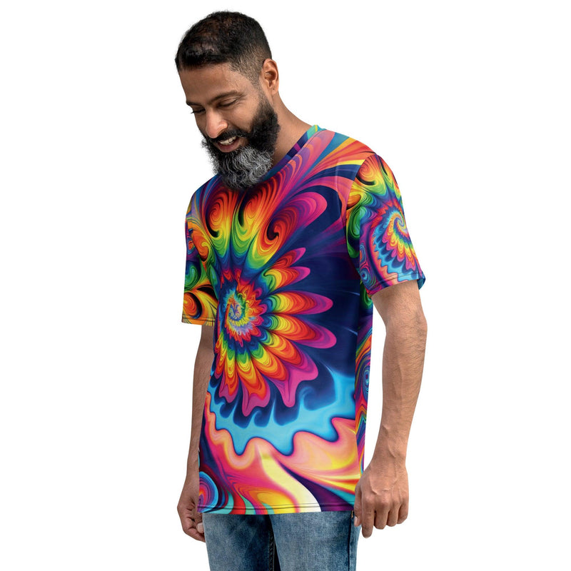 Playful Tie-Dye Men's T-Shirt for EDM Festivals