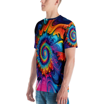 Vibrant Tie-Dye Men's T-Shirt for Music Lovers