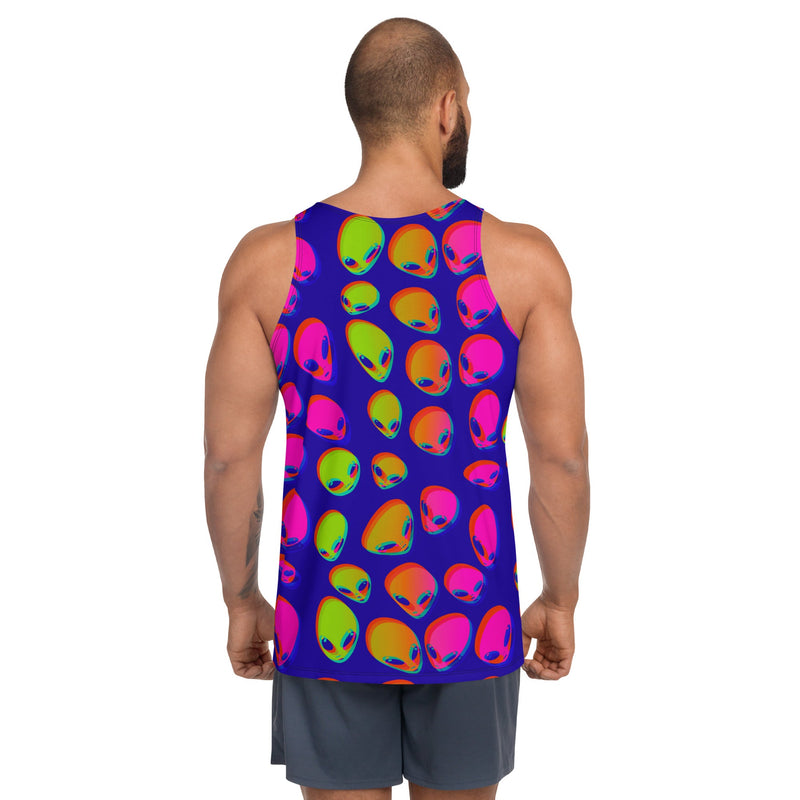 Neon Alien Blast Unisex Tank Top