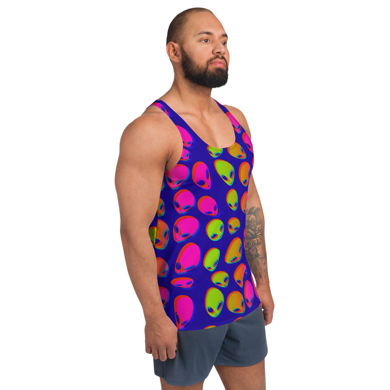 Neon Alien Blast Unisex Tank Top