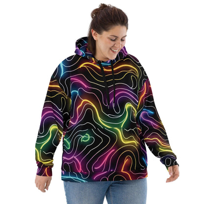Neon Abstract Unisex Hoodie for EDM Lovers