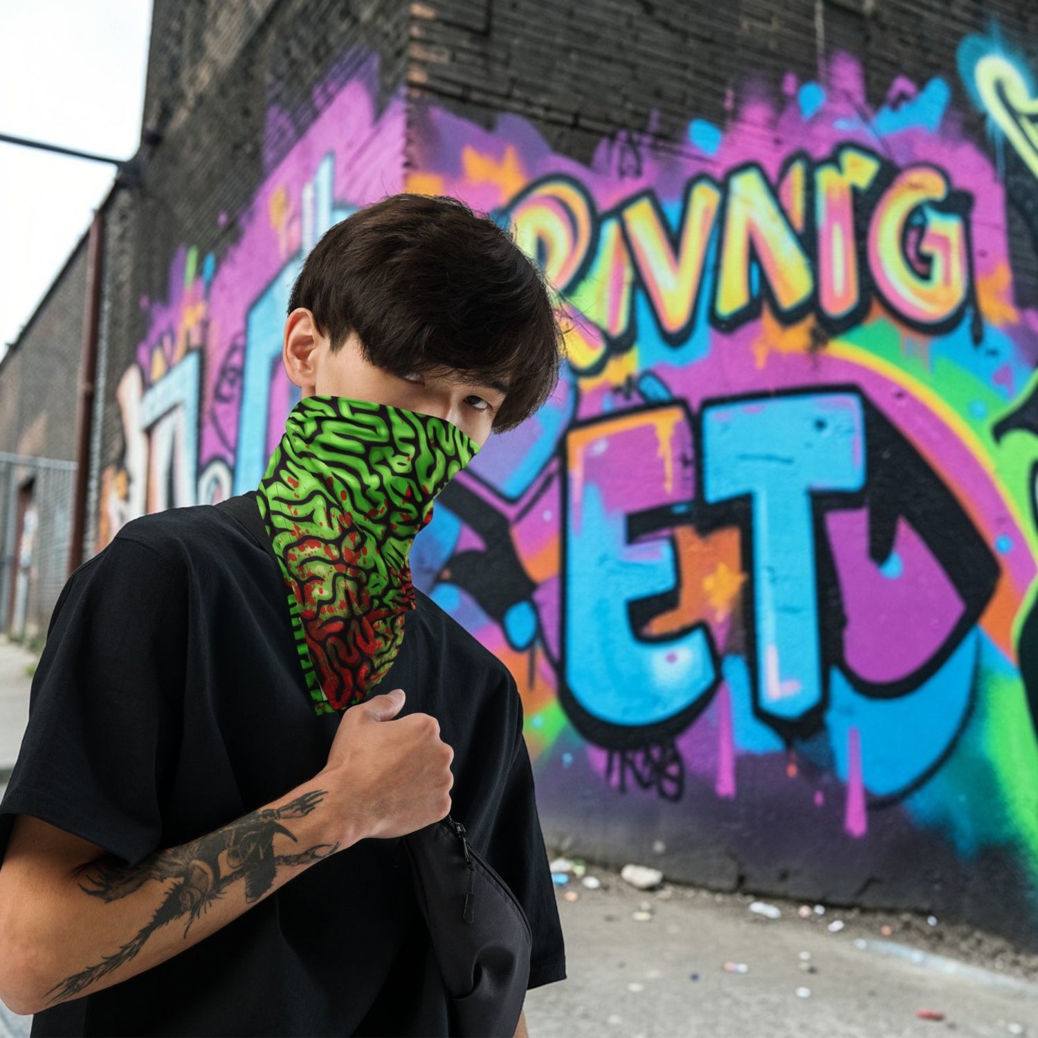 Bloody Green Brains Rave Bandana