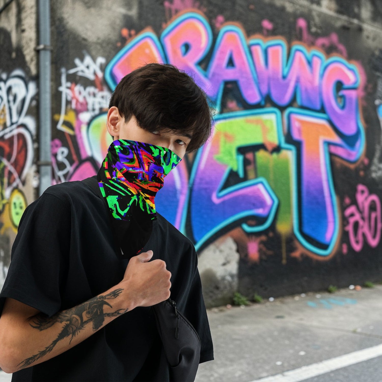 80s Graffiti Rave Bandana