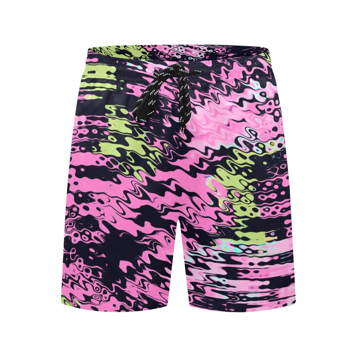 Pink Bubble Gum Slime Rave Drip Swim Shorts