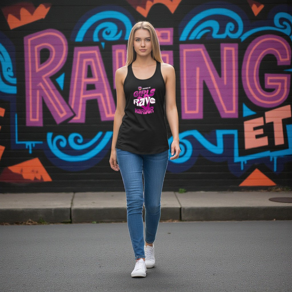 🛸Girls Rave Harder Tank Top (F) 💥