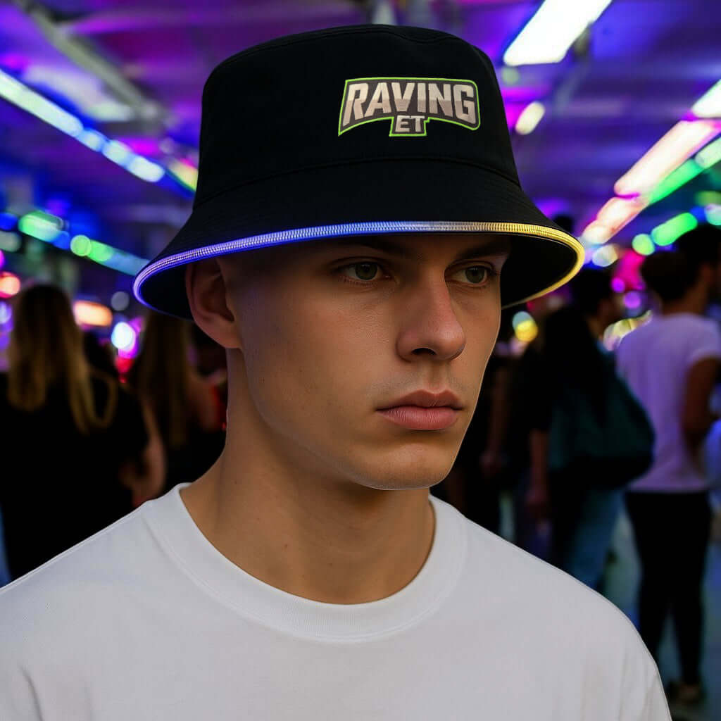 🪐 LED Bucket Hat – Light Up the Night, Raver Style 💡🎶