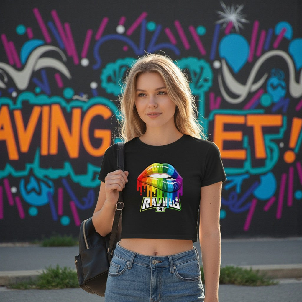 💋 Raving ET “Lips” Tee – Kissed by the Cosmos 💫(F)