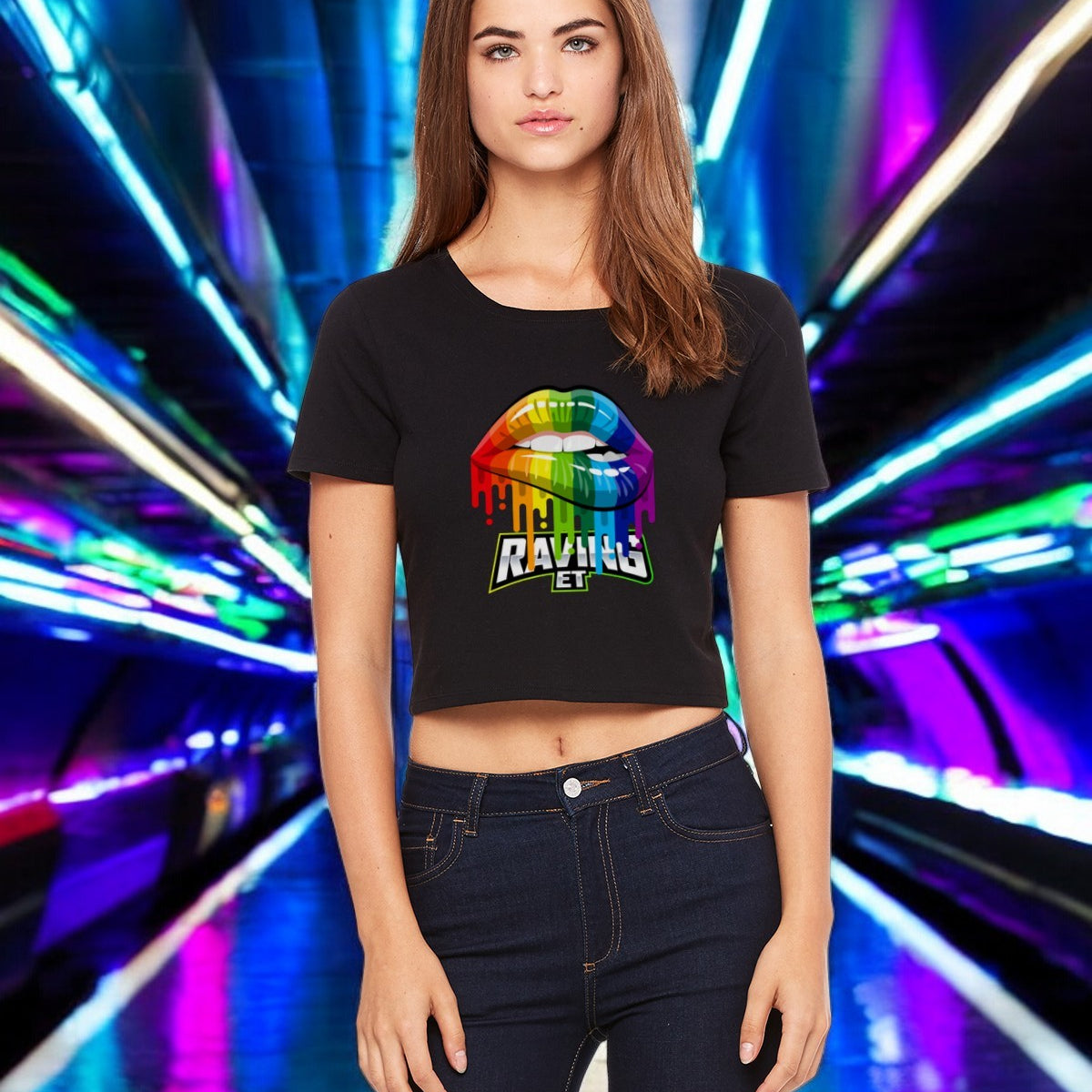 💋 Raving ET “Lips” Tee – Kissed by the Cosmos 💫(F)