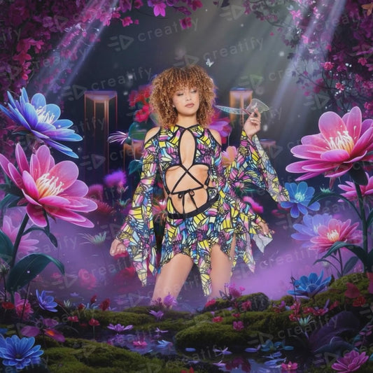 Spandex/Mesh Flow Bodysuit