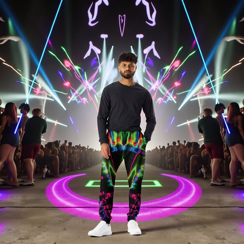 Electric Neon Joggers for Raves & Festivals