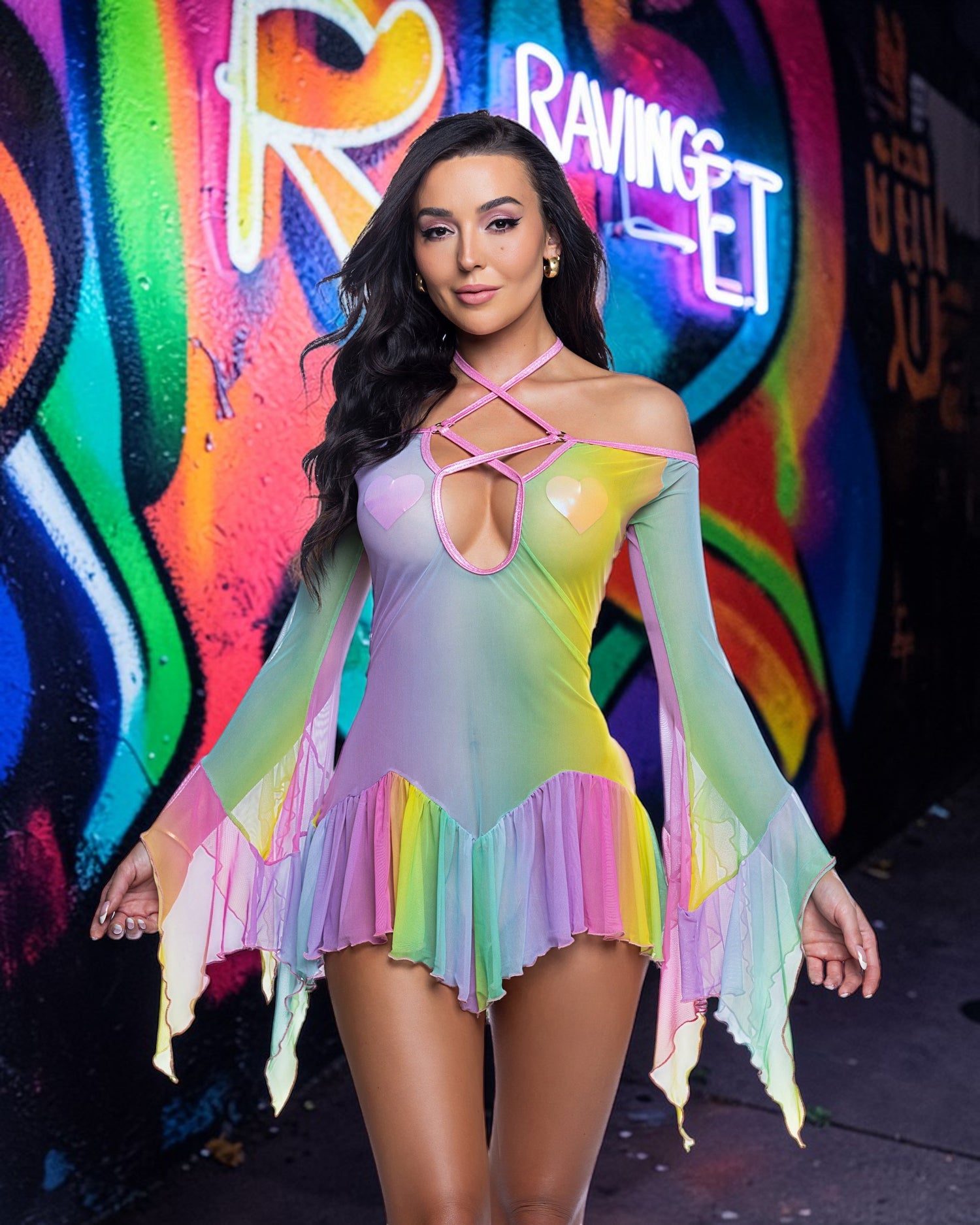 Flow Dress Bell Sleeve