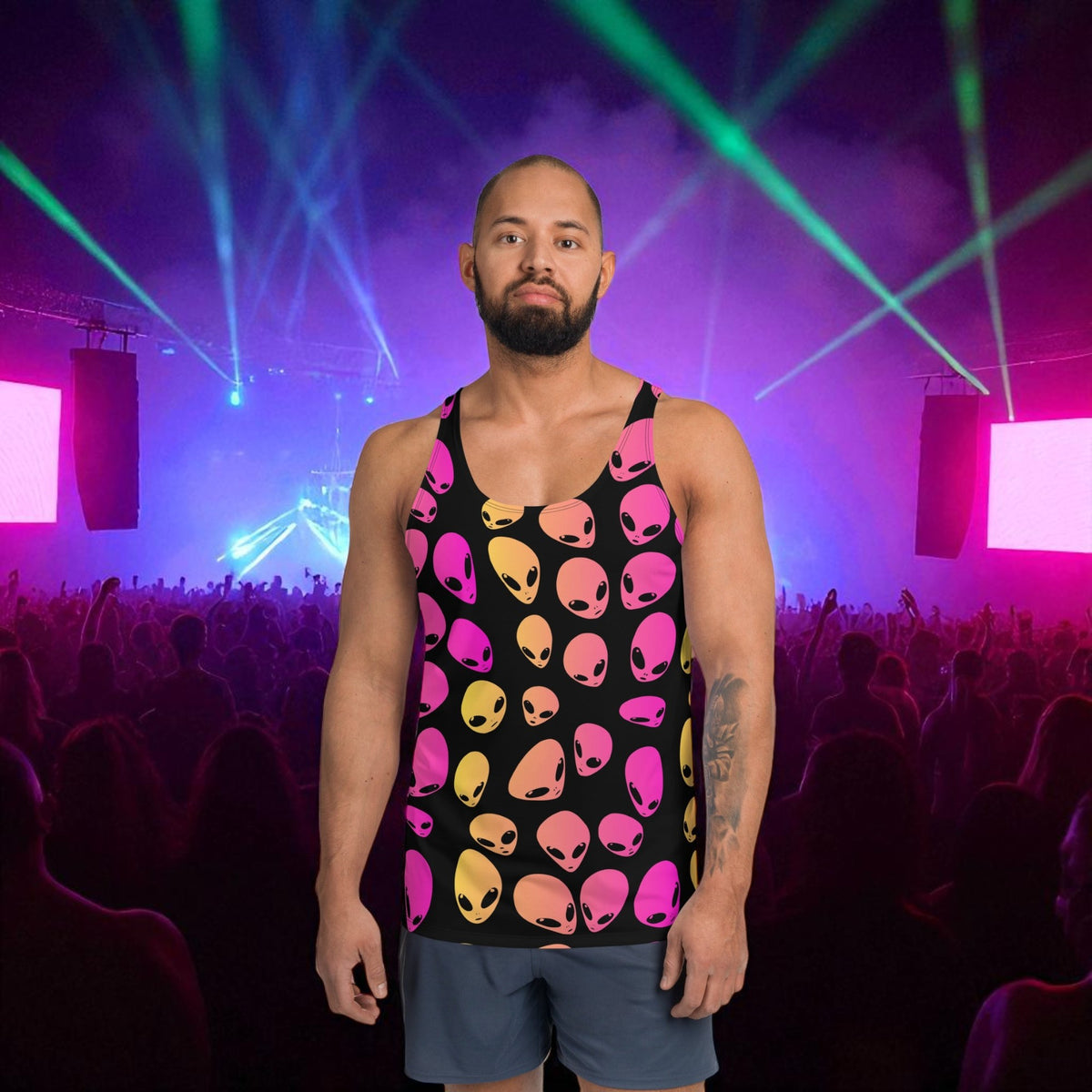 Strawberry Lemonade Alien Ombre Unisex Tank Top