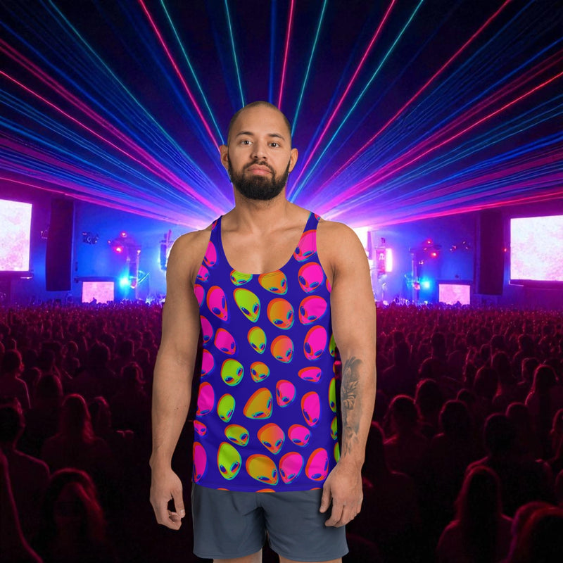 Neon Alien Blast Unisex Tank Top